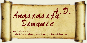 Anastasija Dimanić vizit kartica